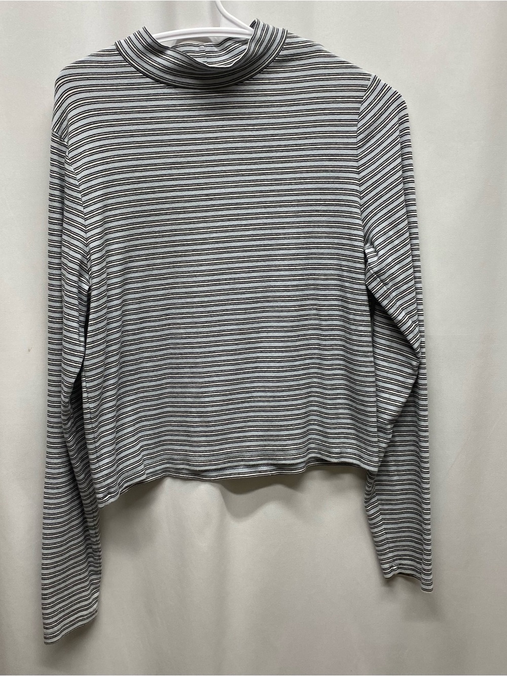 Levi's juniors womens size xl cropped striped long sleeve shirt top boho